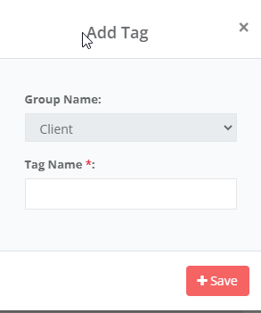 Add Tags drop-down menu